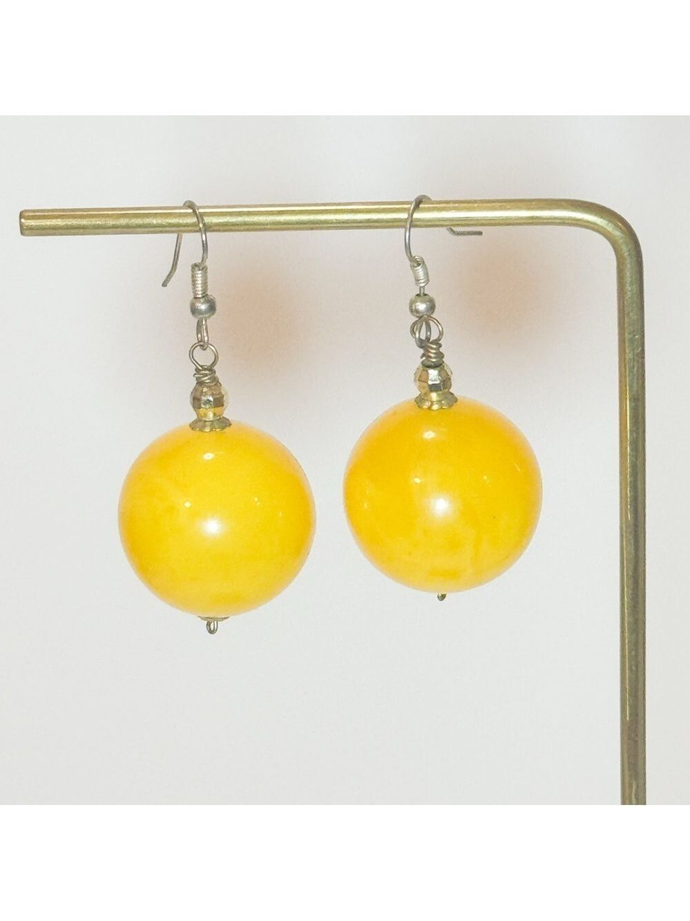 Yellow Dangle Earrings
